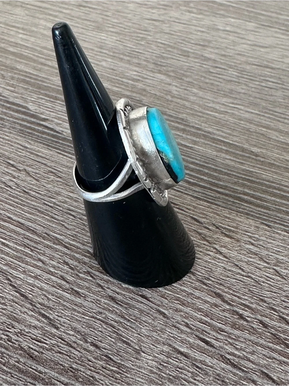 Vintage Navajo Native American Sterling Silver & Turquoise Ring Size 5